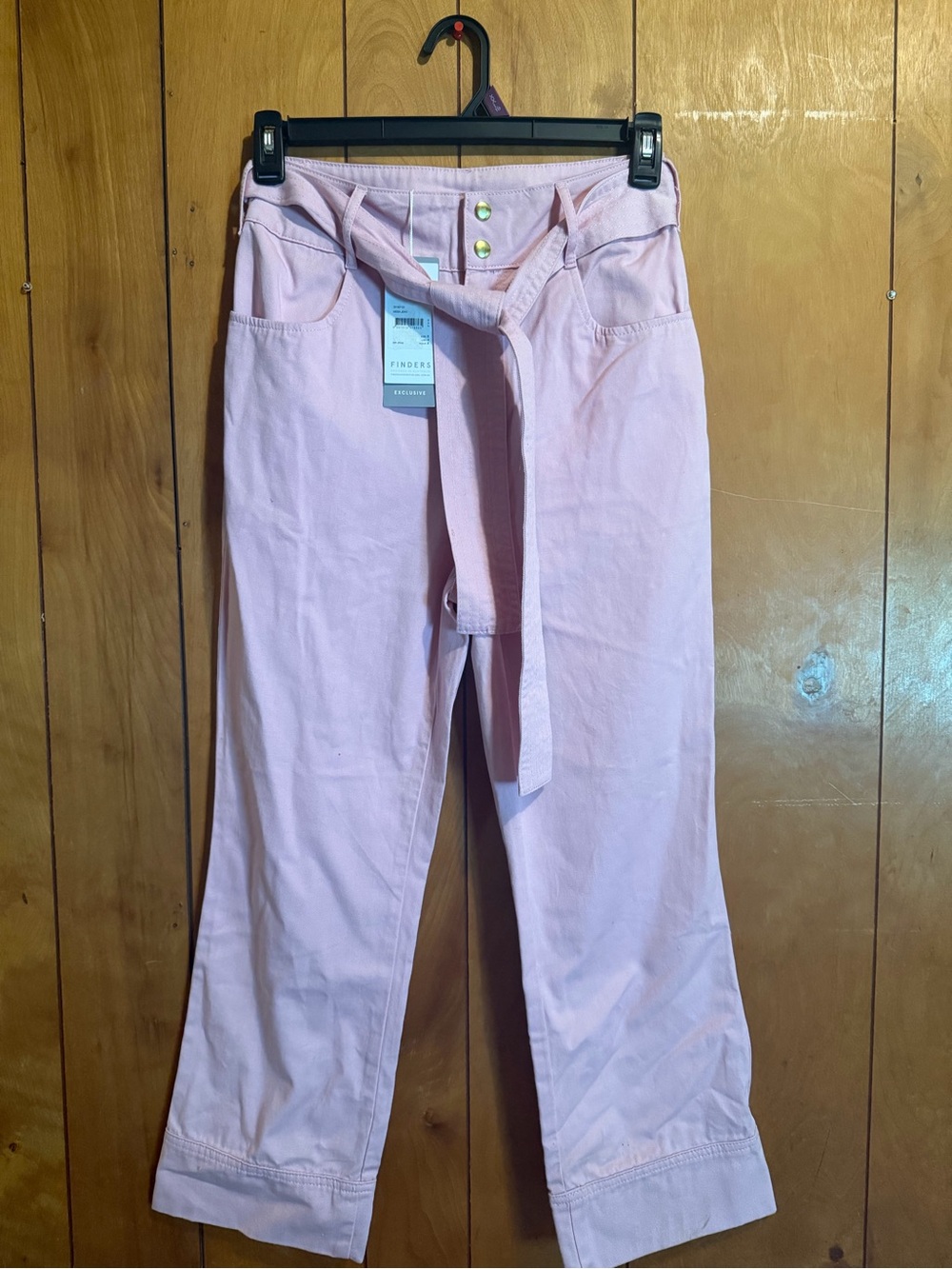 Finders Keepers Blush Pink Tie-Waist Pants